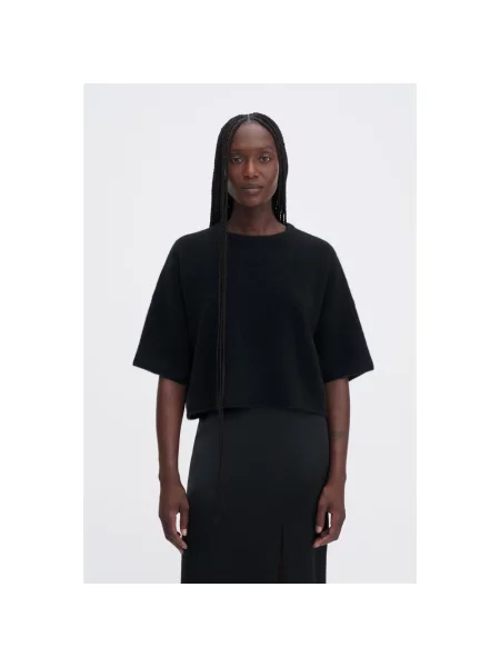 Dzianinowy top Filippa K czarny