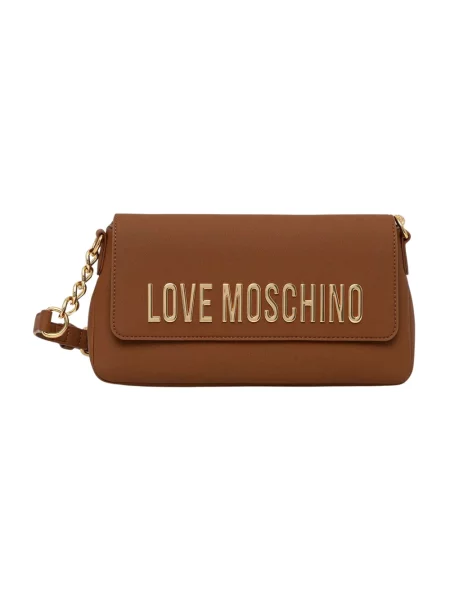 Torebka crossbody Love Moschino skórzana brązowa