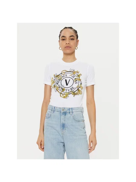 Versace Jeans Couture T-Shirt Regular Fit λευκό