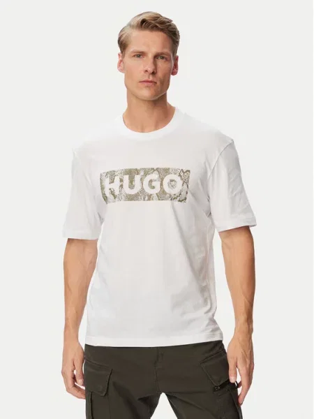 HUGO Majica Nerpient bela