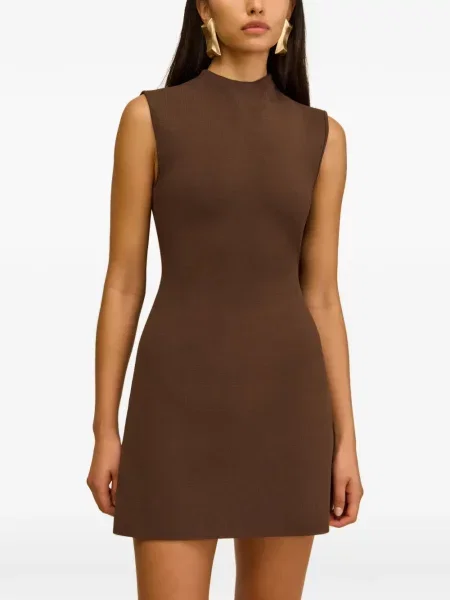 Rochie mini Cult Gaia fără mâneci maro