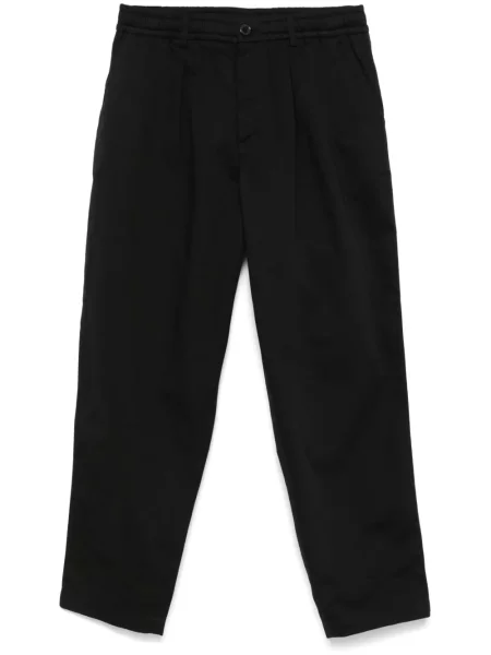 Plisované běžecké kalhoty Universal Works černé