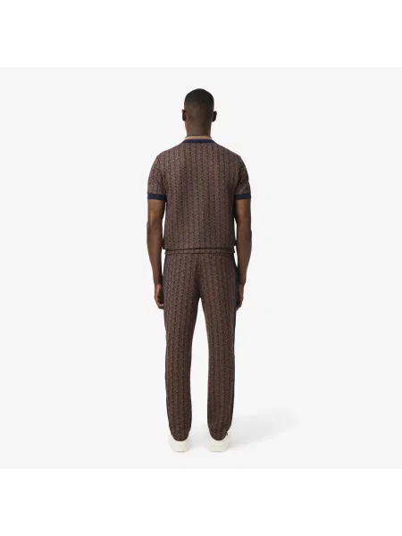 Lacoste Spodnie Dresowe Z Monogramem Paris fioletowy