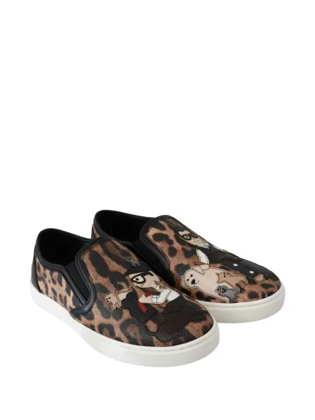 Tenisice Dolce & Gabbana s printom s leopard uzorkom smeđa