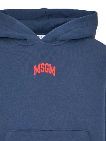 Bluza z kapturem dziecięca Msgm niebieska