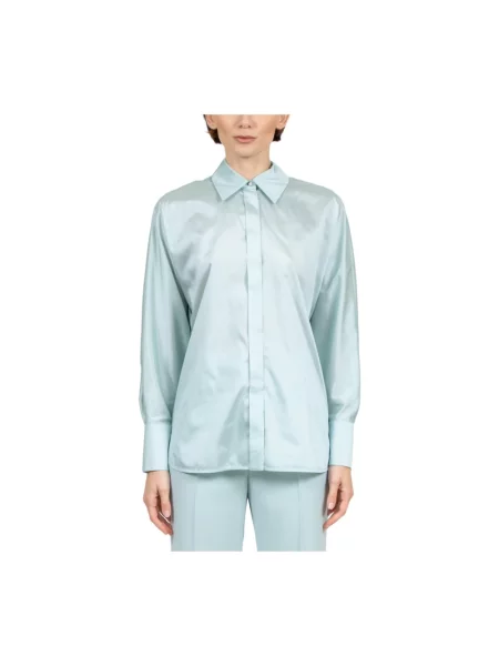 Koszula Max Mara Studio niebieska