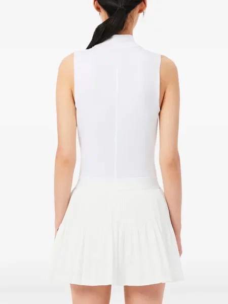 Top sportowy Lacoste bez rękawów biały