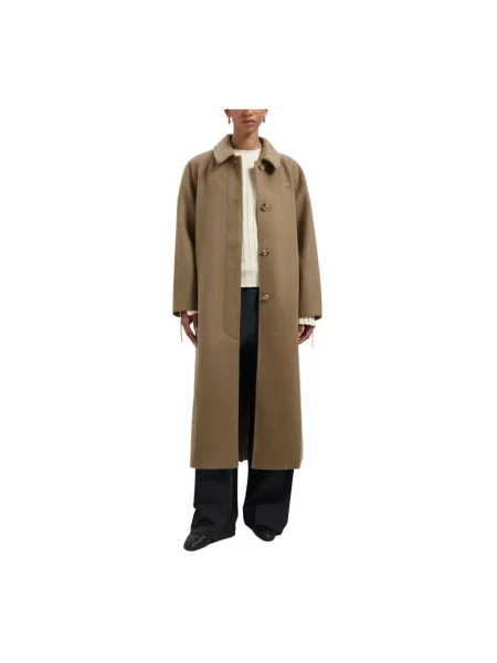 Płaszcz Olaf Hussein wełniany brązowy