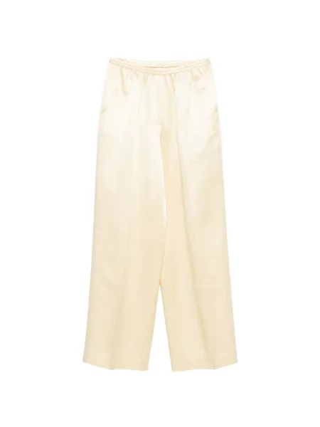 Pantaloni Soft Goat de mătase galben