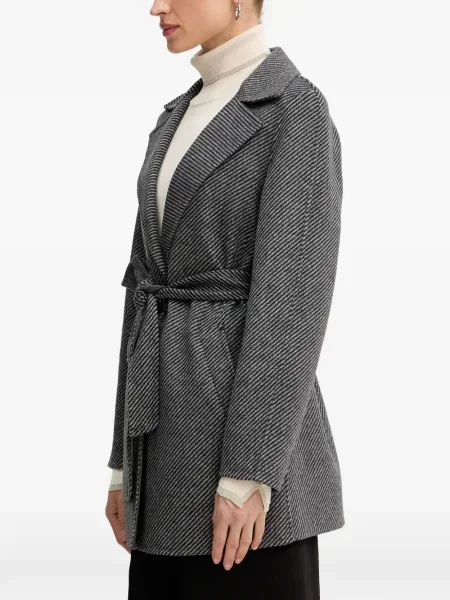 Palton Armani Exchange cu model herringbone gri