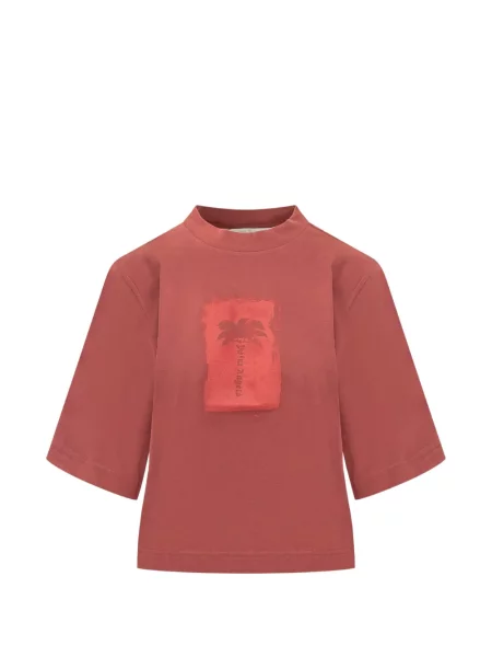 Tricou Palm Angels cu imagine roșu