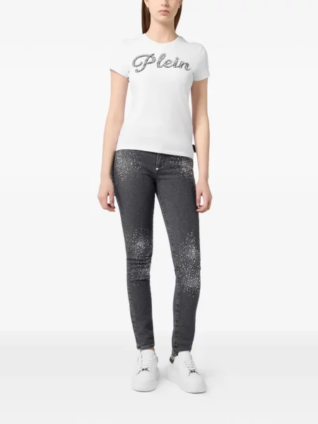 Tricou Philipp Plein cu autograf alb