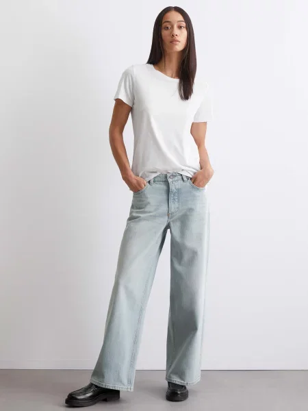 Широкі джинси Marc O’Polo бавовна/ліоцел блакитний
