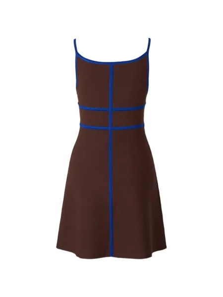 Rochie mini Staud fără mâneci maro