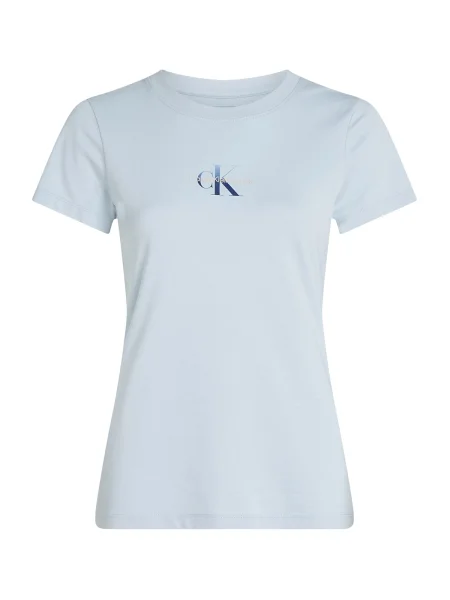 Calvin Klein Jeans Tricou Gradient Monologo celest albastru
