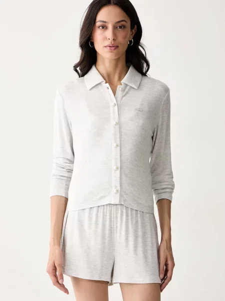 Karl Lagerfeld cardigan pentru femei cu vâscoză gri