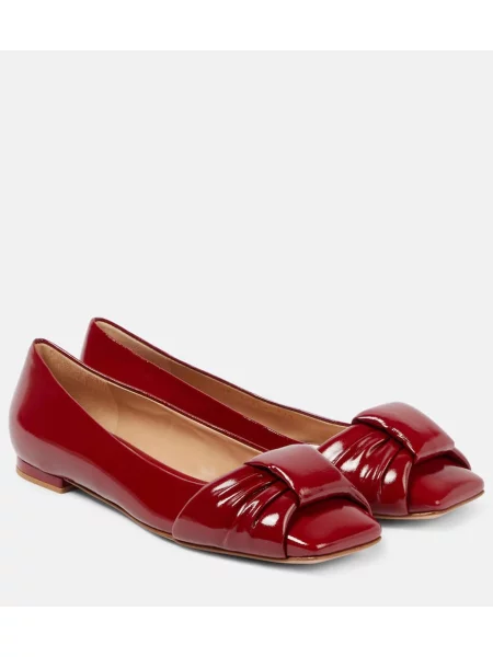 Balerini Gianvito Rossi din piele roșu
