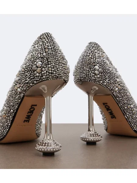 Pantofi cu toc Loewe din piele de căprioară
