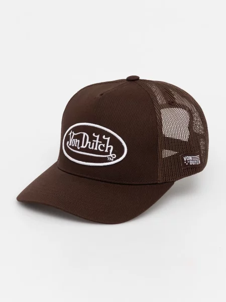 Von Dutch trucker kapa z bombažem rjava