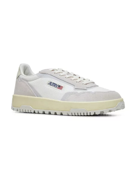 Sneakersy Autry zamszowe z siateczki białe