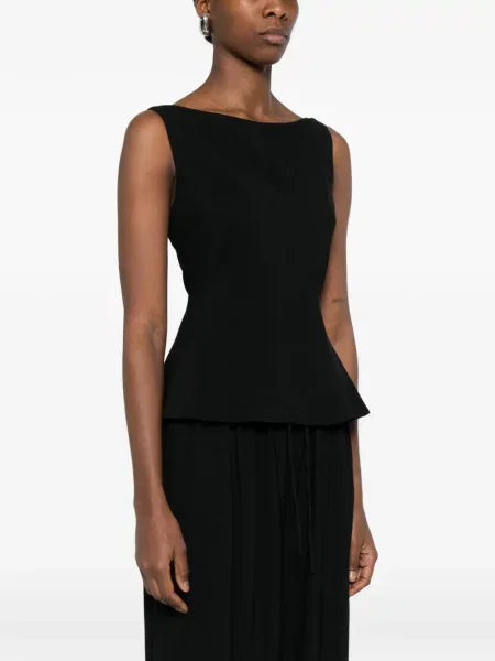 Bluzka Tove bez rękawów czarna