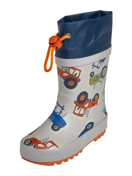 PLAYSHOES Cizme de cauciuc albastru marin / albastru deschis / deschis / portocaliu închis gri