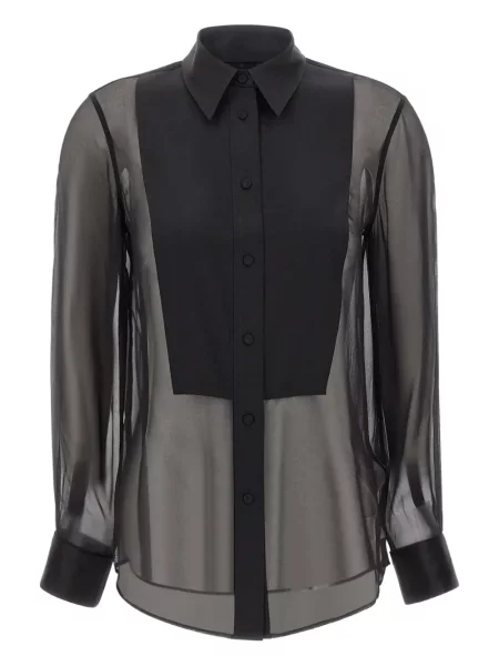 Cămașă Filippa K transparente negru