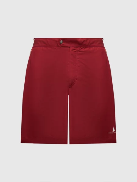 Шорти для плавання з принтом логотипа Brunello Cucinelli бордові