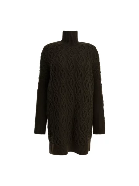 Lniana golf sukienka Max Mara zielona