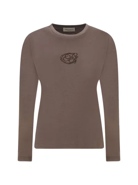 Lung tricou Paul & Shark cu mărgele maro