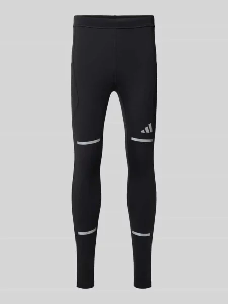 Spodnie treningowe o kroju slim fit z odblaskowymi detalami model adi' Adidas Training czarne