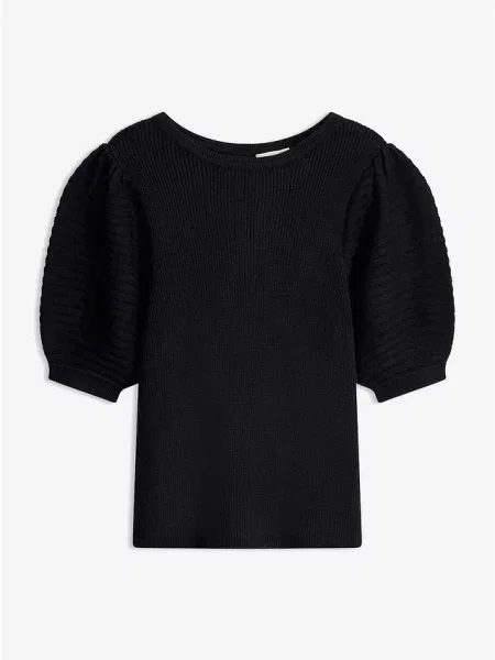 Sweter z miękkiej mieszanki czarny