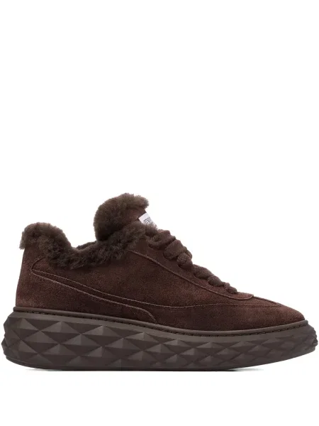 Sneakerși Jimmy Choo din piele de căprioară maro