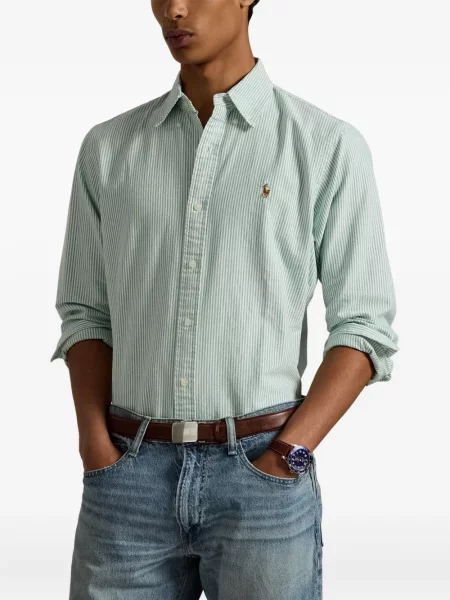 Μικρός κασκέτο Polo Ralph Lauren με χαμηλή μέση υφαίνω διαγωνίως πράσινο