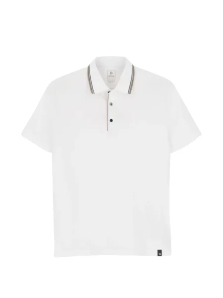 Tricou polo Boggi Milano stretch alb