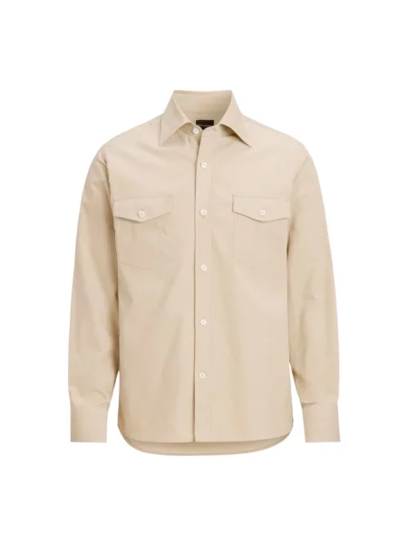 Koszula Oscar Jacobson sztruksowa beżowa