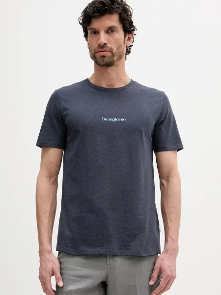 Тениска Lindbergh с принт тъмносиньо