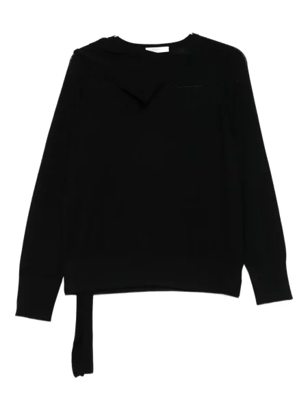 Pulover Incotex cu crăpătură negru