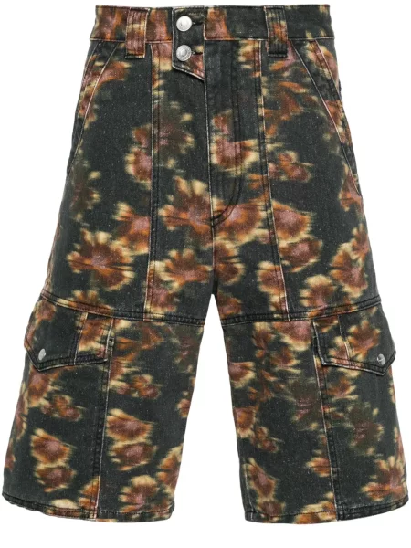 Pantaloni scurți cargo Marant cu imagine cu imprimeu abstract gri