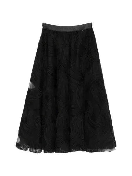 Fustă midi Nissa evazată negru