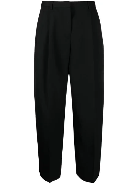 Pantaloni Jil Sander de lână plisate negru