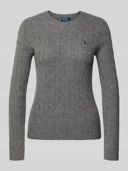 Sweter w kroju regular fit z mieszanki wełny i kaszmiru JULIANNA' Polo Ralph Lauren szary