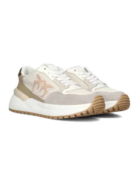 Sneakersy Pinko skórzane beżowe
