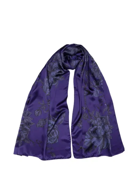 Fular Elizabetta cu model floral cu imagine albastru