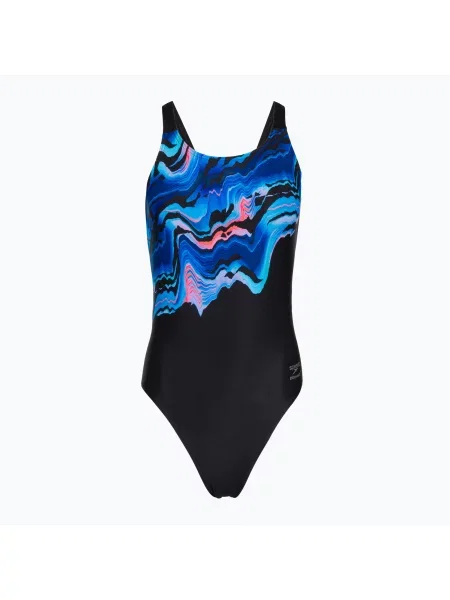 Costum de baie întregi Speedo cu imagine negru