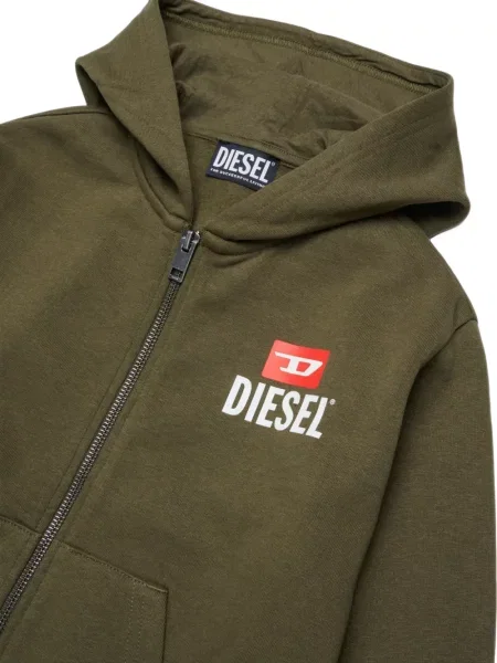 Bluza z kapturem dziecięca Diesel zielona