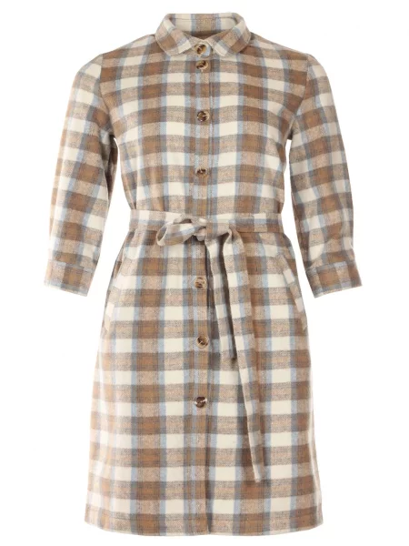 Сукня міді LadyLike текстиль бежевий