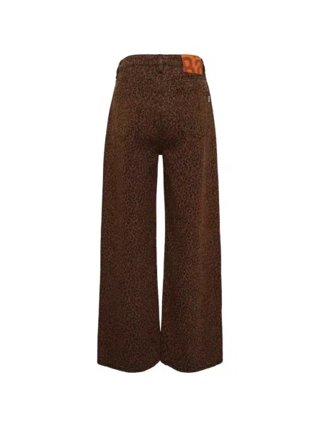Blugi Rally Movement cu imagine cu model leopard maro