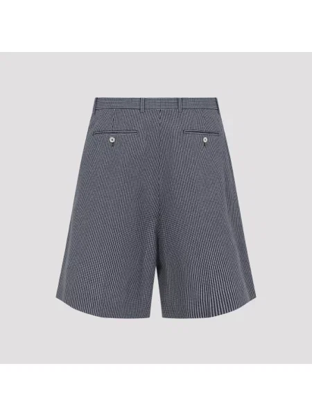 Szorty Givenchy w kratę casual niebieskie