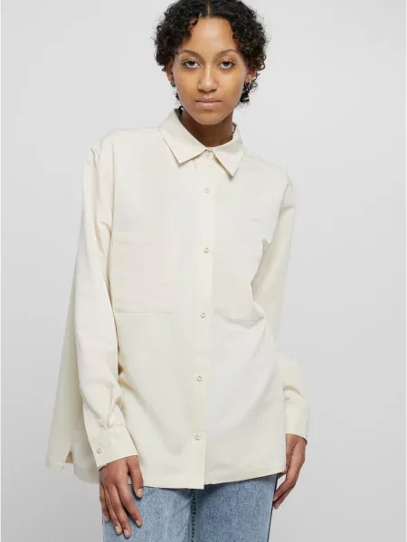 Cămașă Urban Classics din țesătură twill gri